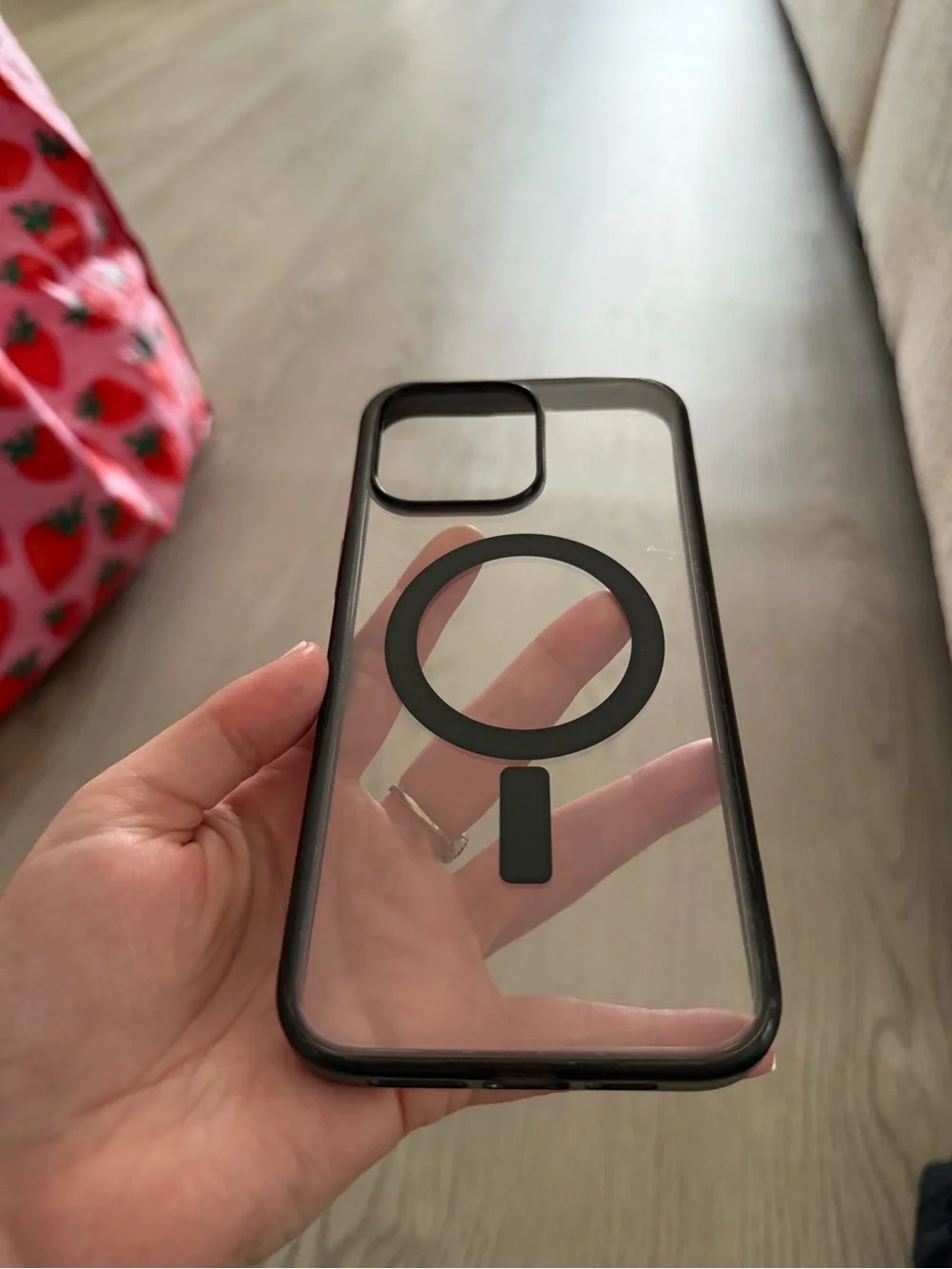 OtterBox Clear iPhone Case with Black MagSafe Ring